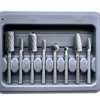 좋은 가격 회색 색깔 탄화물은 숫돌 세트 8 PCS ROATRY 파일을 가는 세트를 깔쭉하게 만들 온라인으로