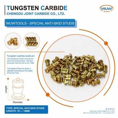 좋은 가격 Customized Tungsten Carbide Snow Tire Studs with 5.7-15 MM Overall Length and 6.5-12 MM Diameter for Bicycles Scooters ATV-UTV Forklift Auto Truck Off-Road Vehicle 온라인으로