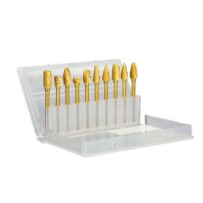 좋은 가격 다재다능 텅스텐 탄화물 Burr 세트 노란색 코팅 3-6MM 온라인으로