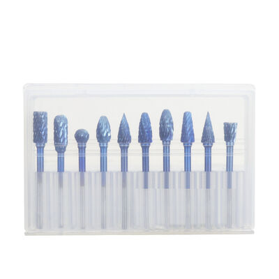 좋은 가격 3mm 생크 텅스텐 카바이드 더블 컷 로터리 버 (금속 및 목공용 블루 코팅) 온라인으로